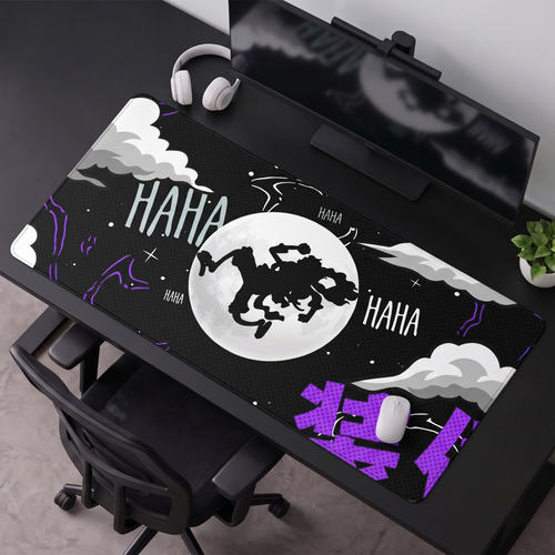 Abstract Shadow Moon Desk Mat Mouse Pad
