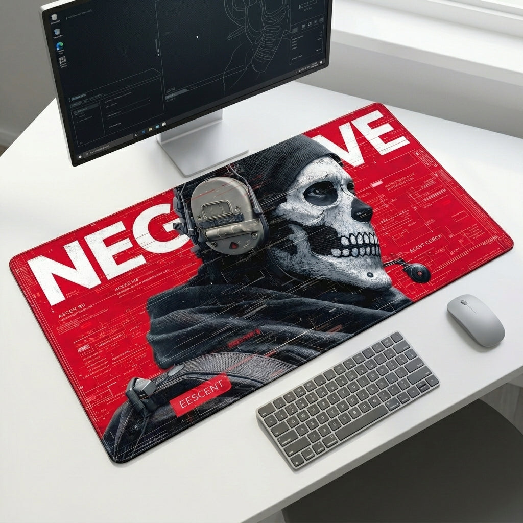 Phantom Ops Skull Gaming Desk Mat Mouse Pad