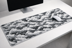 Monochrome Cloudwave Desk Mat Mouse Pad