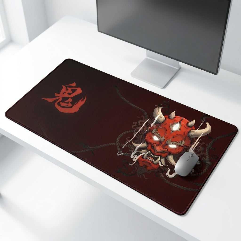 Oni Demon Japanese Gaming Desk Mat Mouse Pad