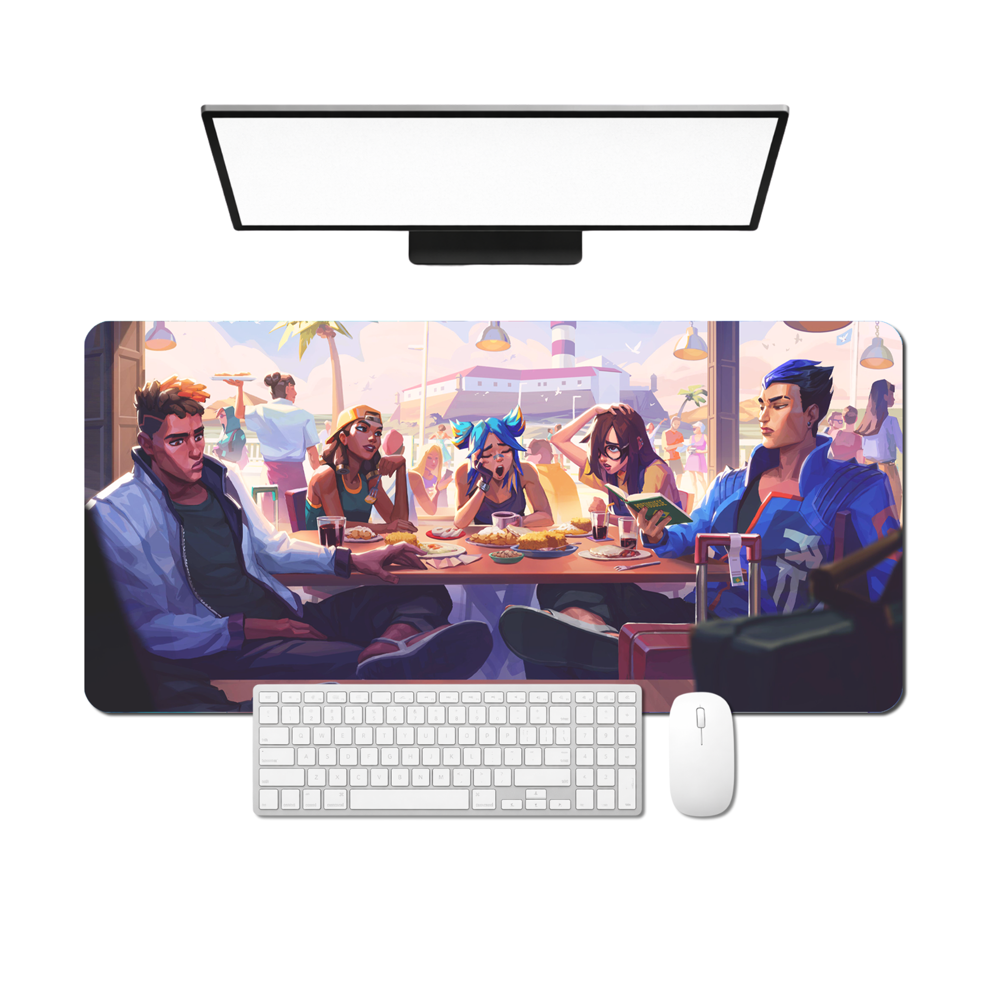 Cafe Vibes Aesthetic Desk Mat Mouse Pad