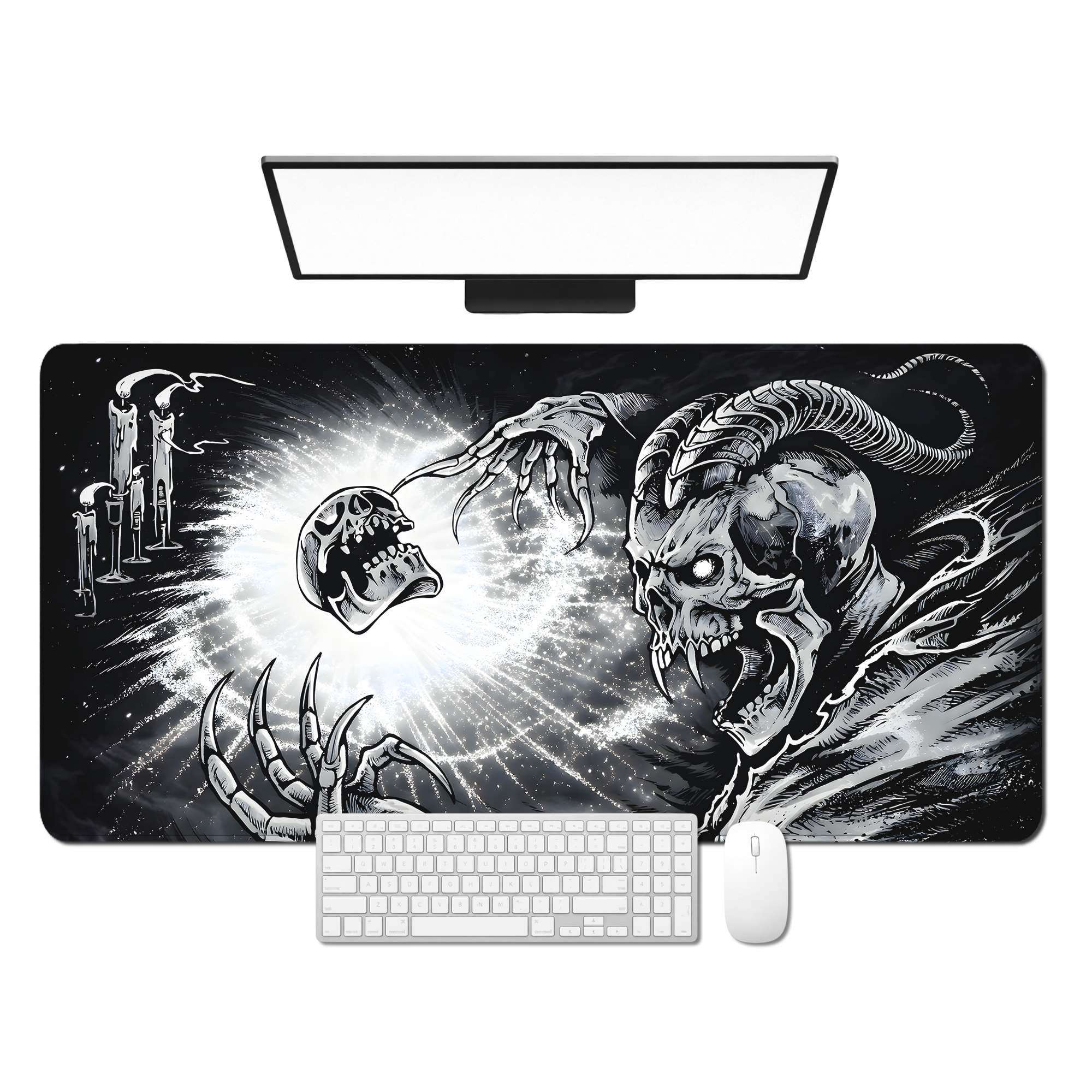 Eternal Abyss - Dark Skull Desk Mat Mouse Pad