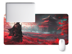 Crimson Ronin Extended Desk Mouse Pad – Samurai-Inspired Gaming & Work Surface
