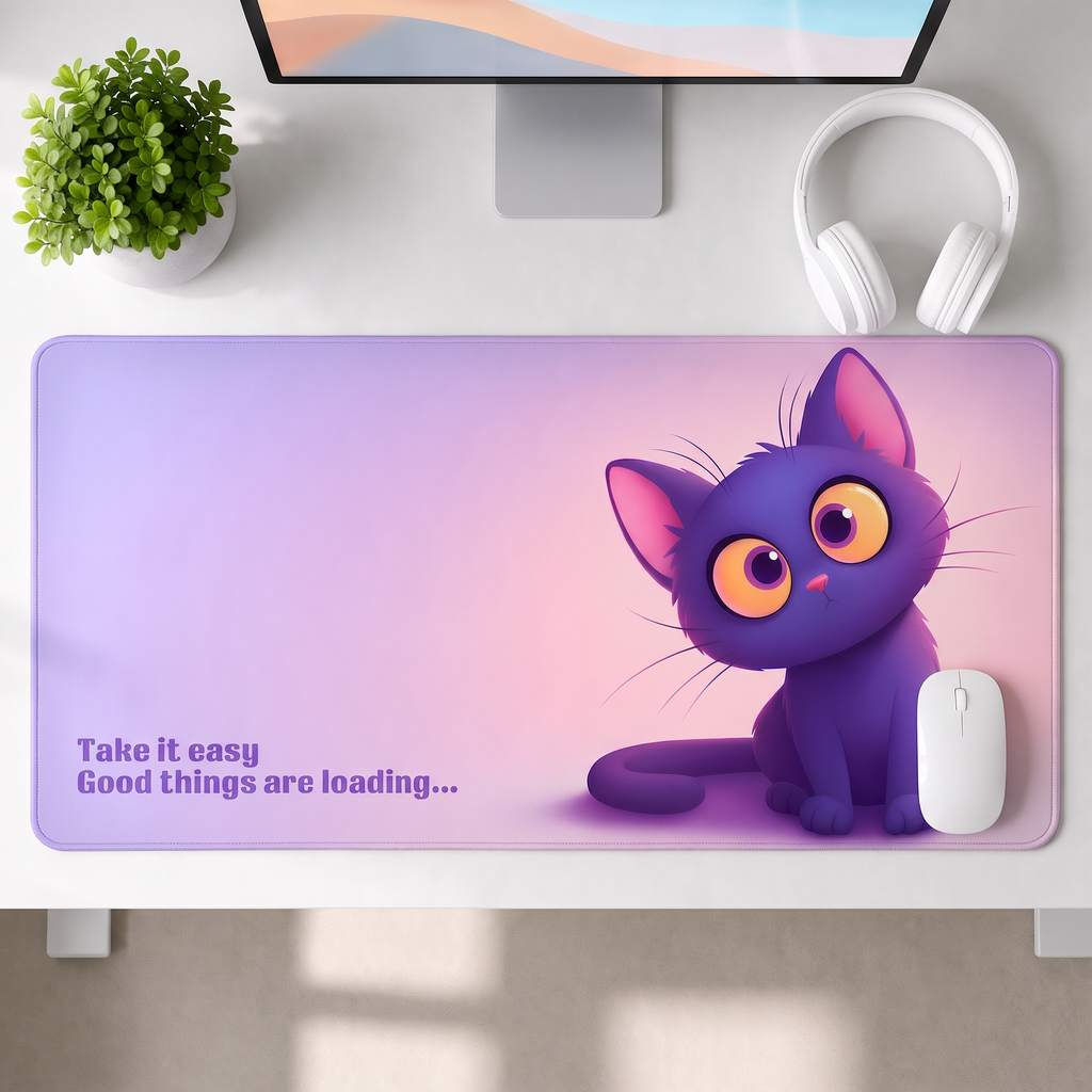 Good Things Loading Desk Mat Mouse Pad
