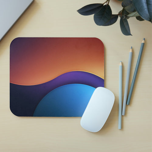 Abstract Waves Small Mouse Pad (7 x 9.5 Inches) 3mm Stitched Mouse Pad