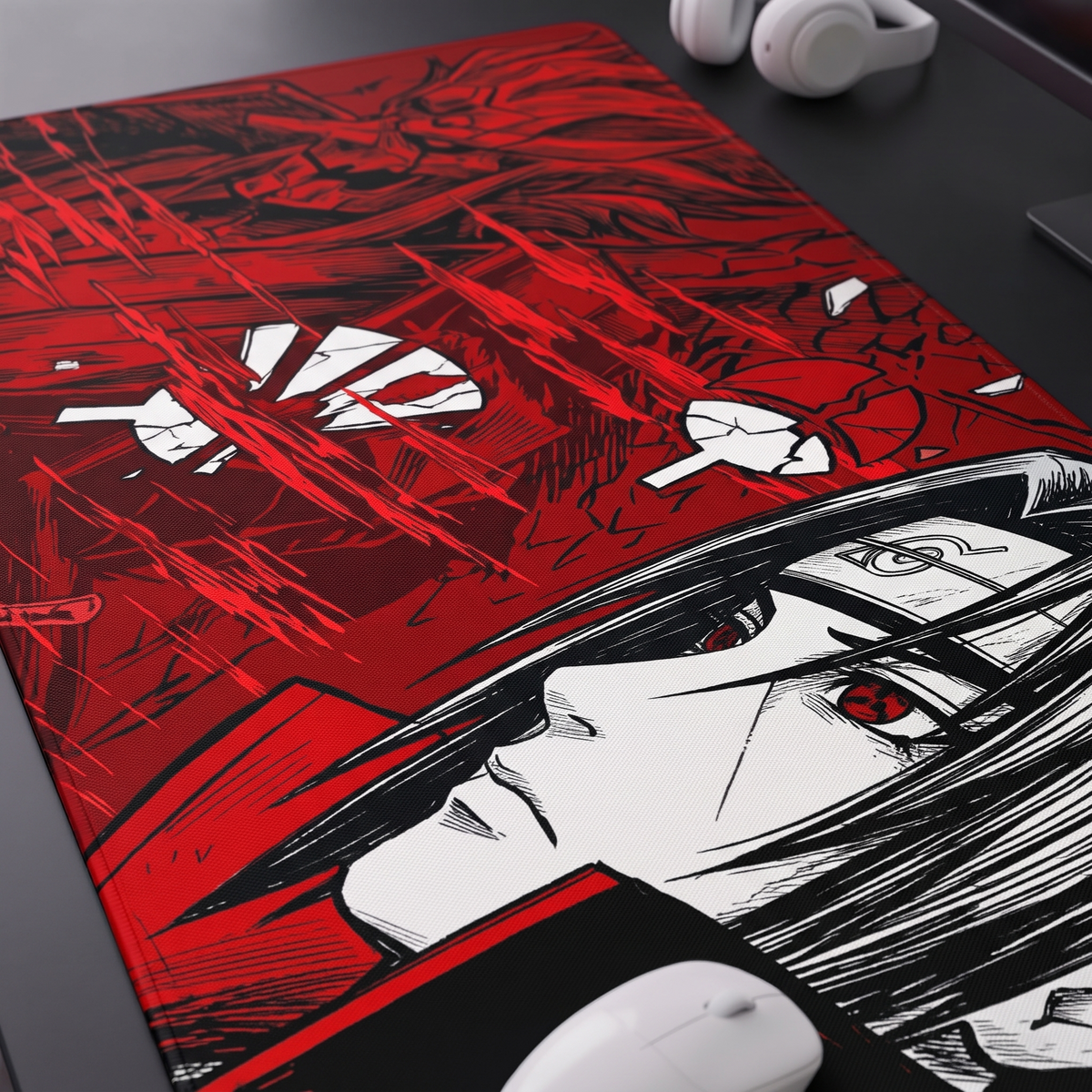 Crimson Shadow Desk Mat Mouse Pad