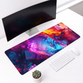 Neon Rift Crystal Desk Mat Mouse Pad