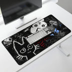 Midnight Doodle Chaos Desk Mat Mouse Pad