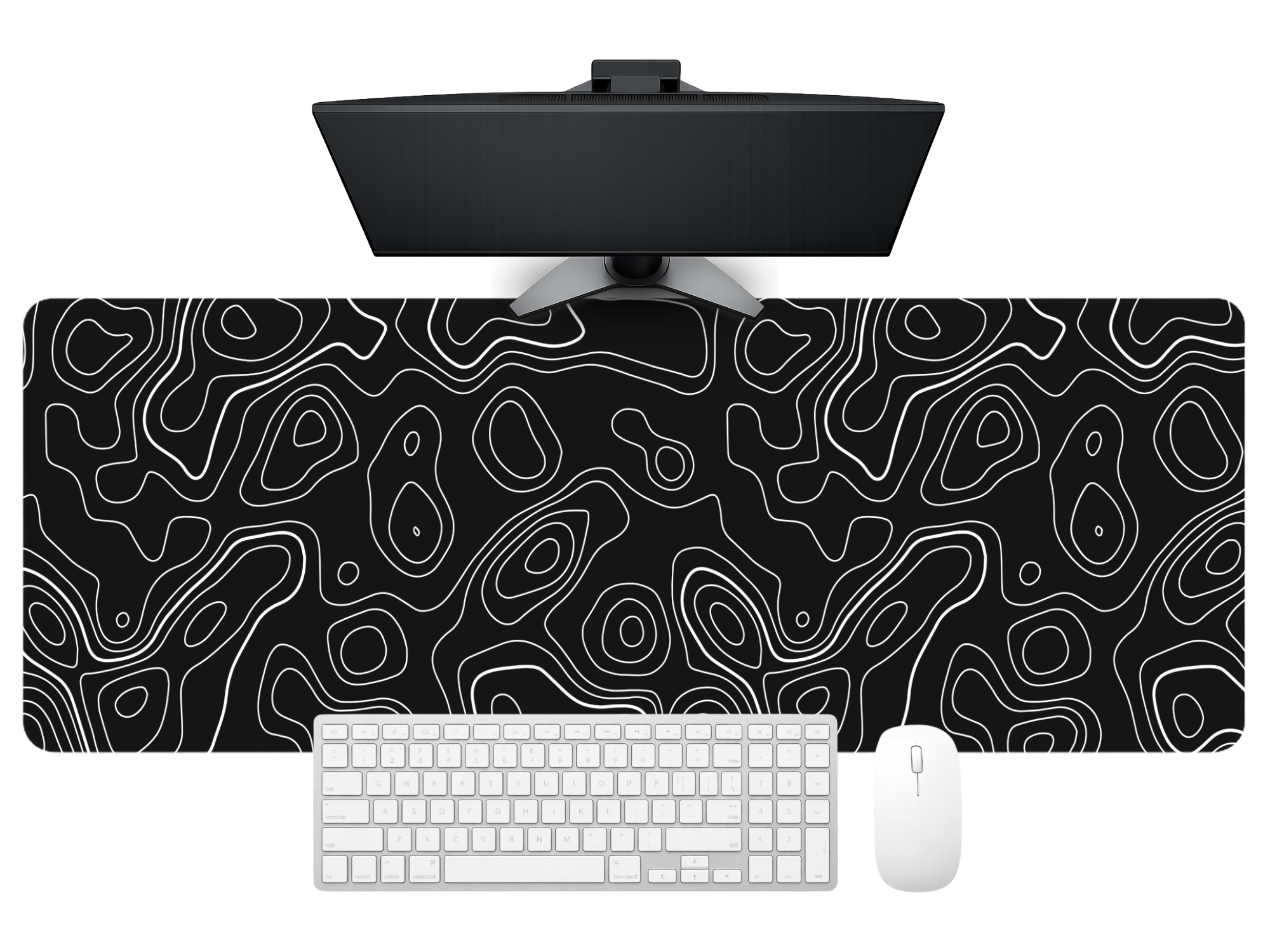 Contour Black Extended Desk Mat