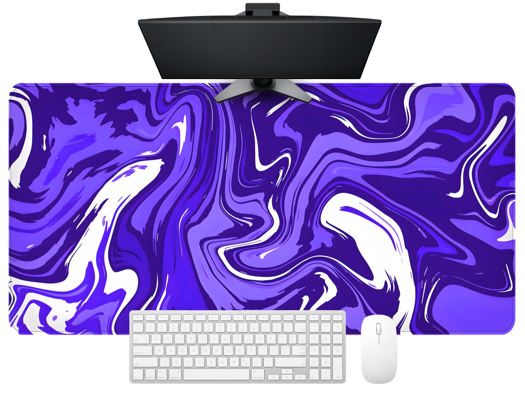 Abstract Purple Desk Mat Mouse Pad