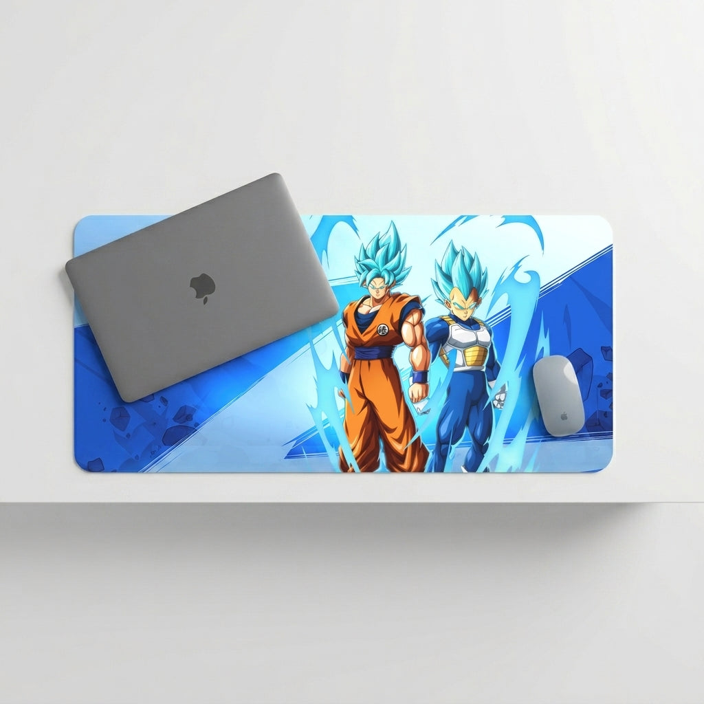 Blue Energy Duo Gaming Desk Mat Mouse Pad