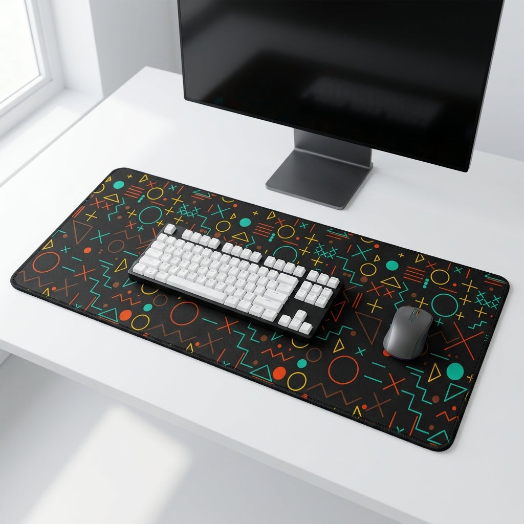 Neon Grid Premium Desk Mat