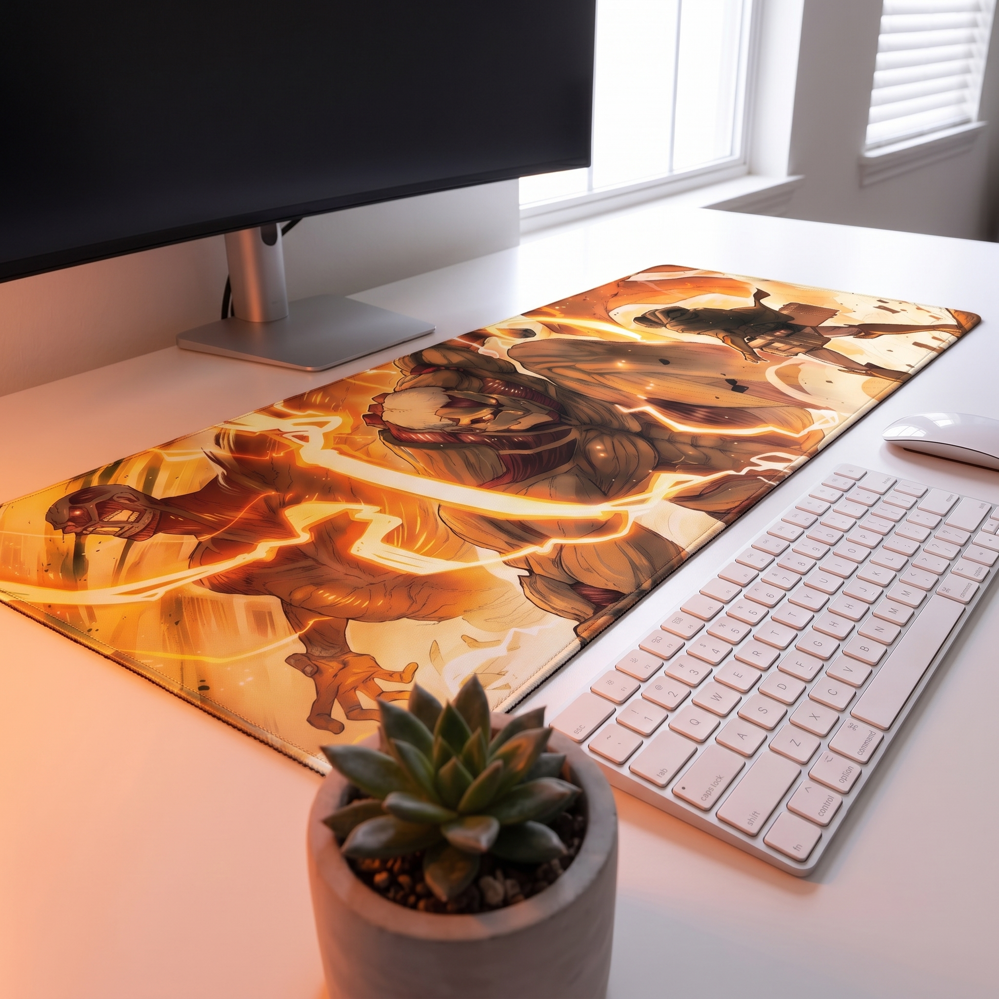Anime Titan Battle Gaming Desk Mat Mouse Pad