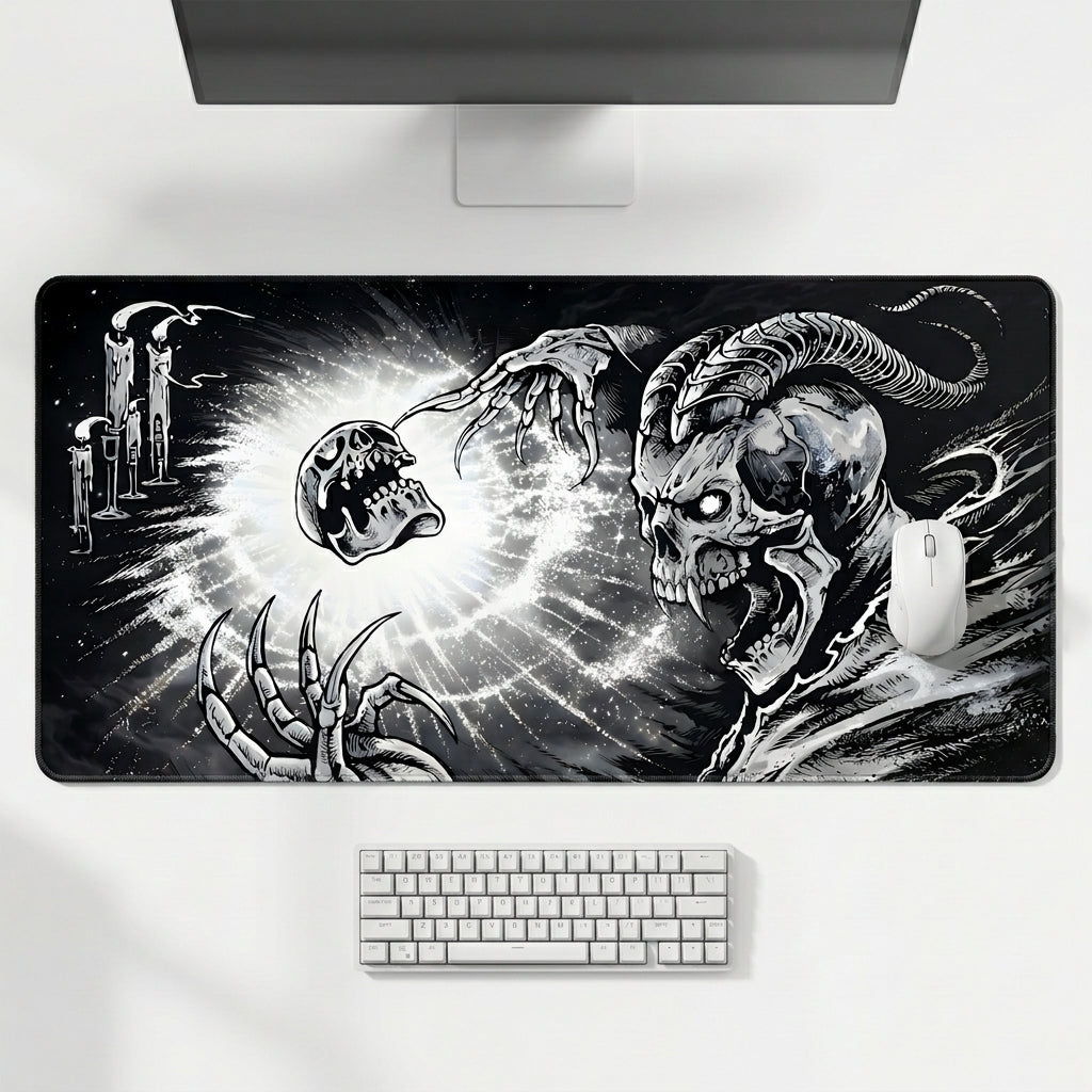 Eternal Abyss - Dark Skull Desk Mat Mouse Pad