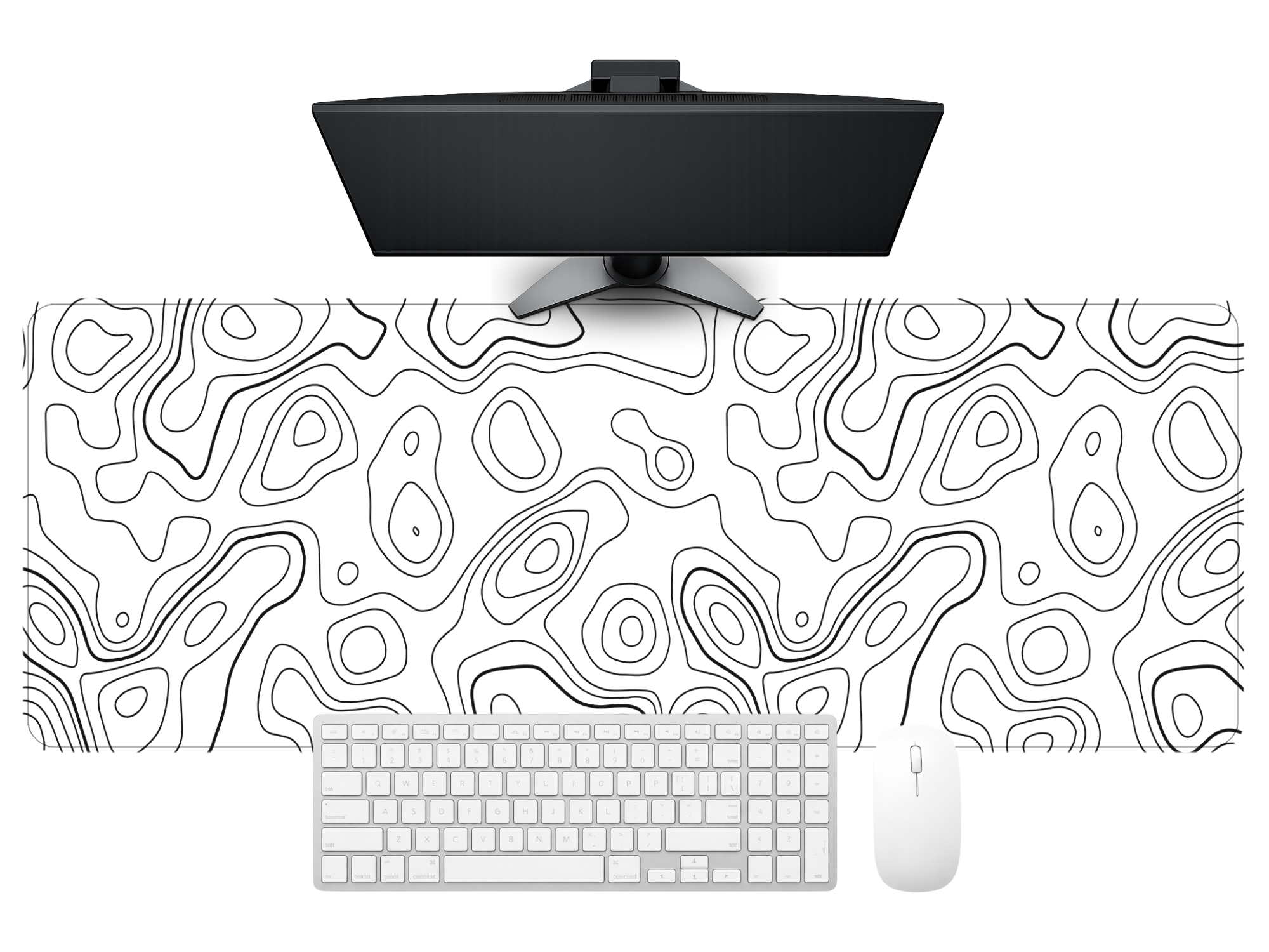 Contour Lines Desk Mat Mouse Pad