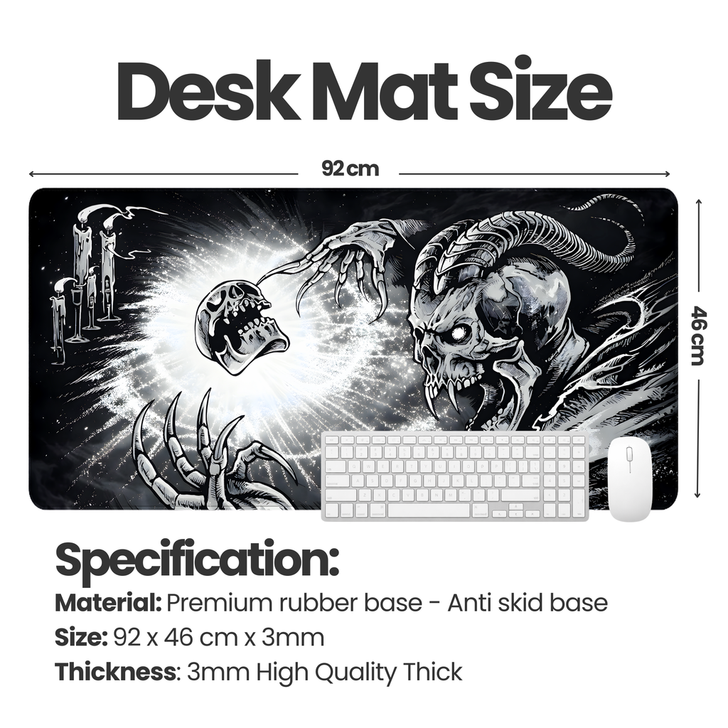 Eternal Abyss - Dark Skull Desk Mat Mouse Pad