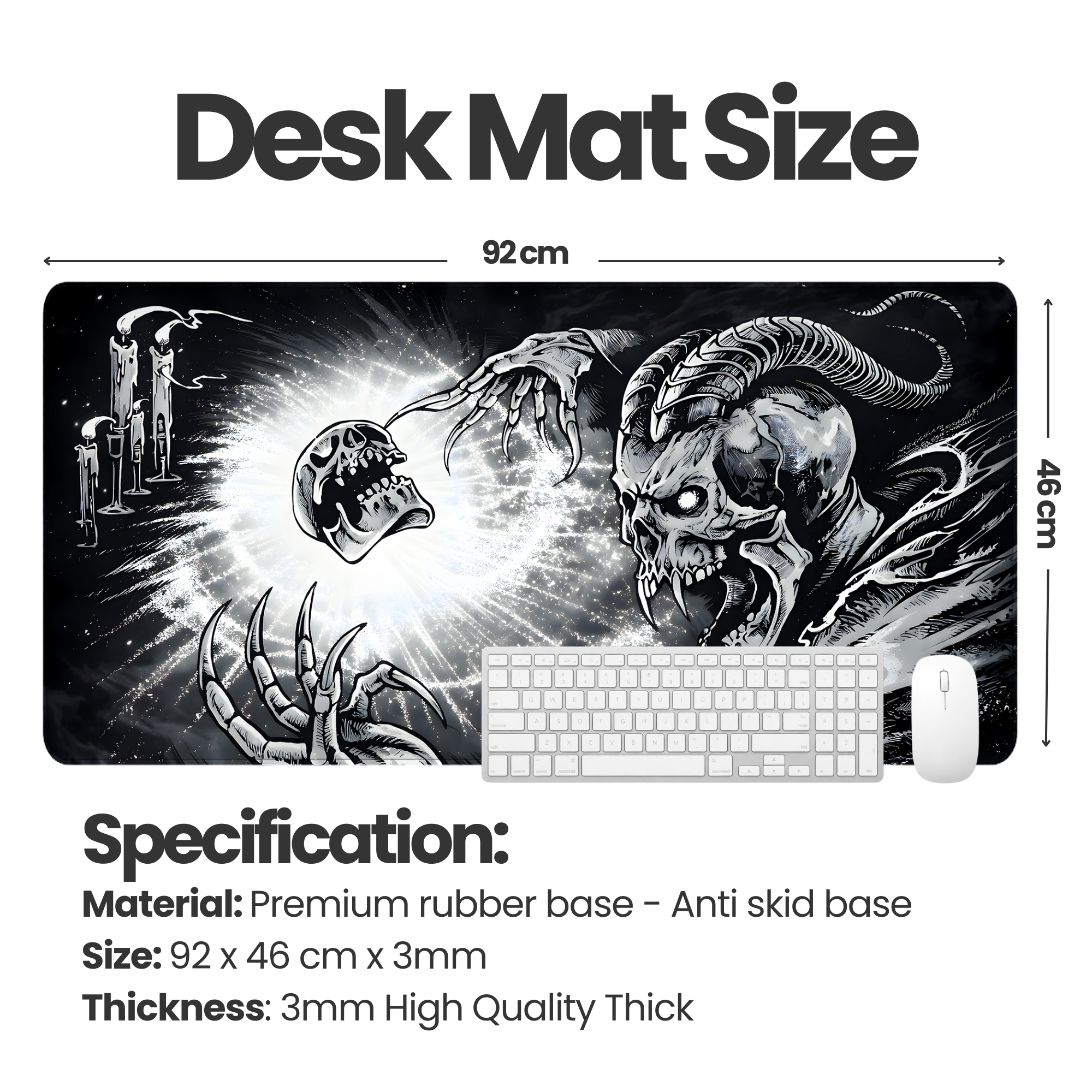 Eternal Abyss - Dark Skull Desk Mat Mouse Pad