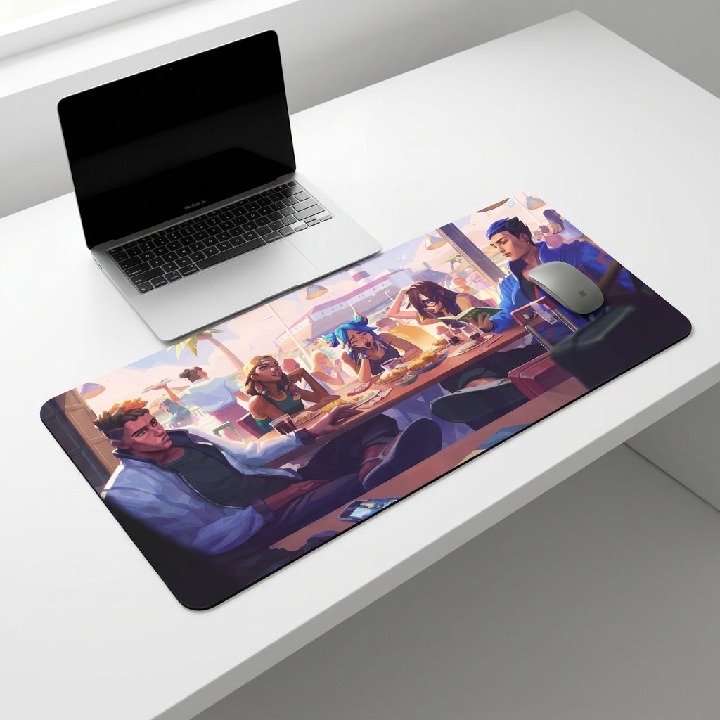 Cafe Vibes Aesthetic Desk Mat Mouse Pad
