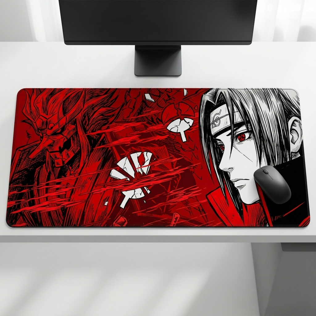 Crimson Shadow Desk Mat Mouse Pad