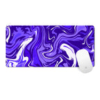 Purple Flux Abstract Mouse Pad (11 x 23 Inches) - 3mm Stitched Mouse Pad