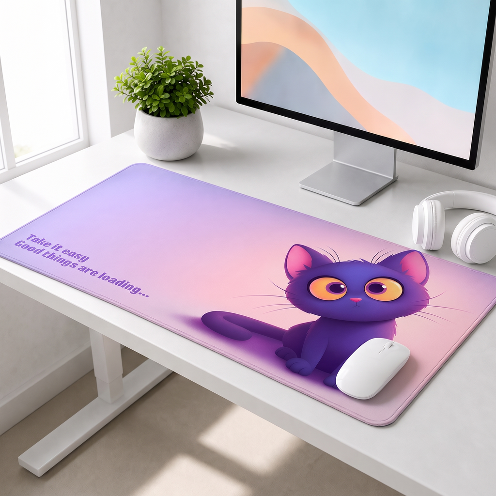 Good Things Loading Desk Mat Mouse Pad