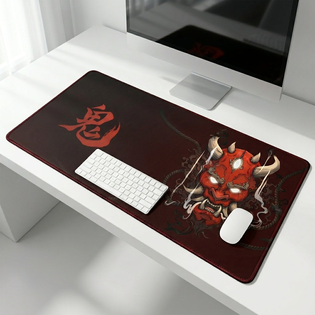 Oni Demon Japanese Gaming Desk Mat Mouse Pad