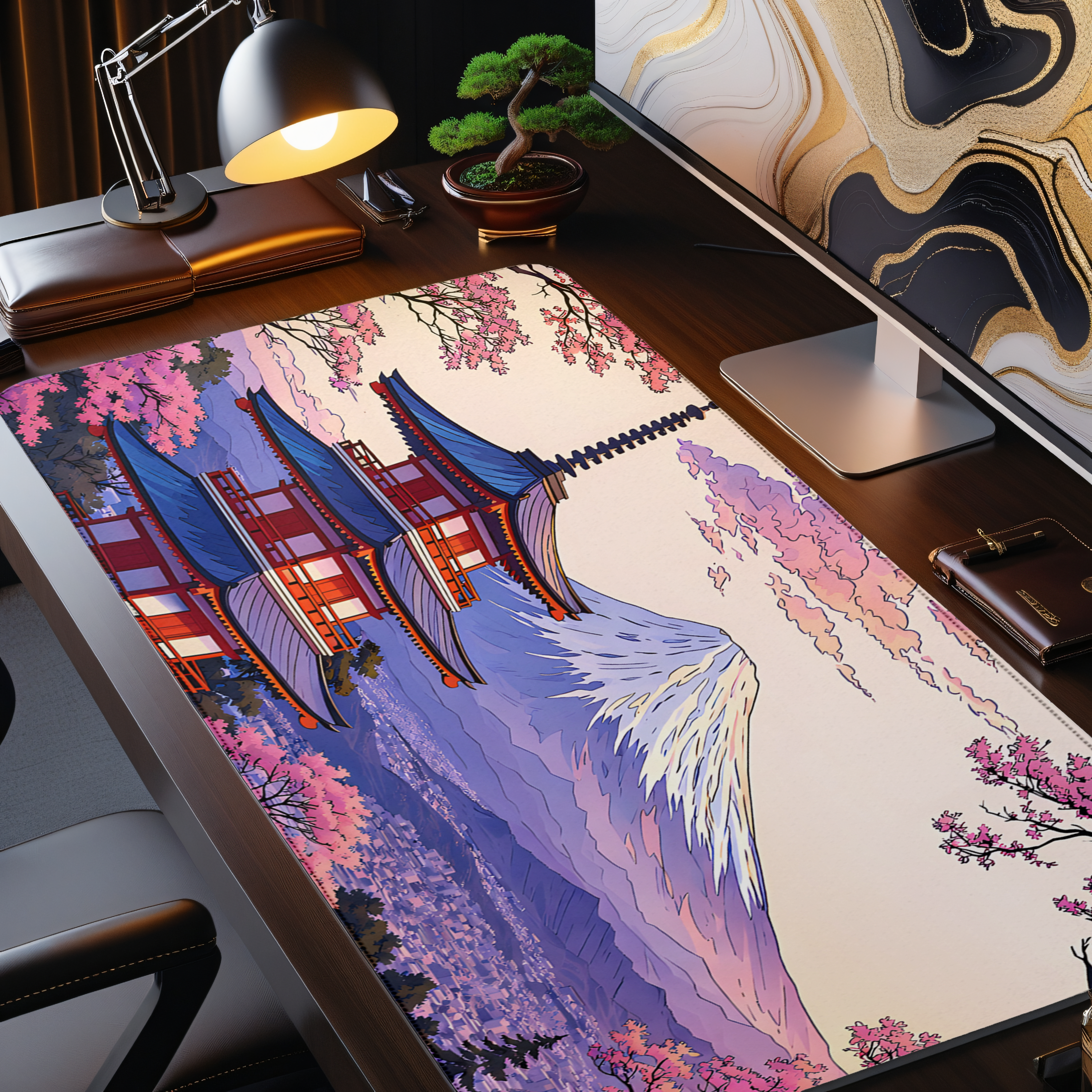 Sakura Horizon Desk Mat Mouse Pad
