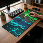 Warrior Energy Anime Desk Mat Mouse Pad