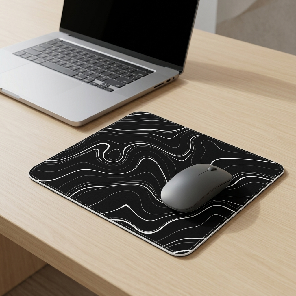 Premium Wavy Line Mouse Pad