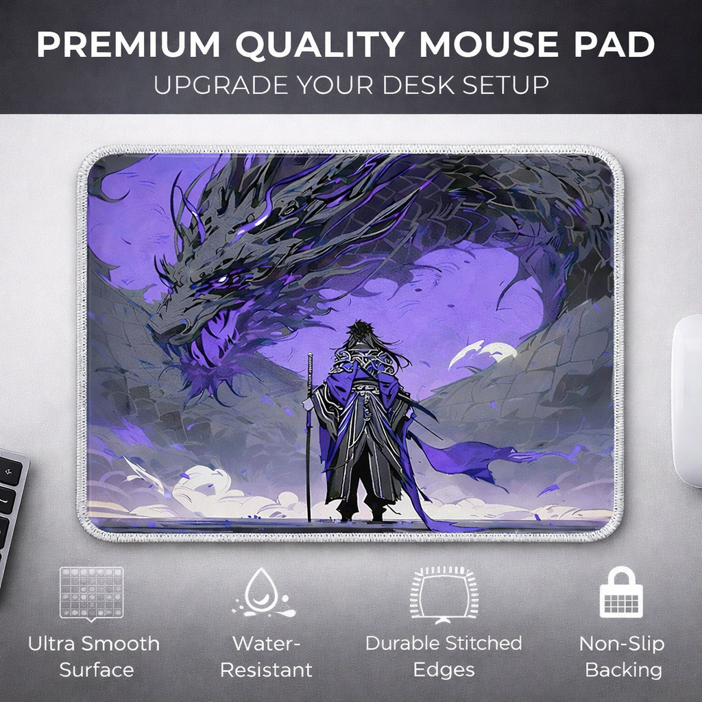 Void Dragon Ascension Warrior Mouse Pad