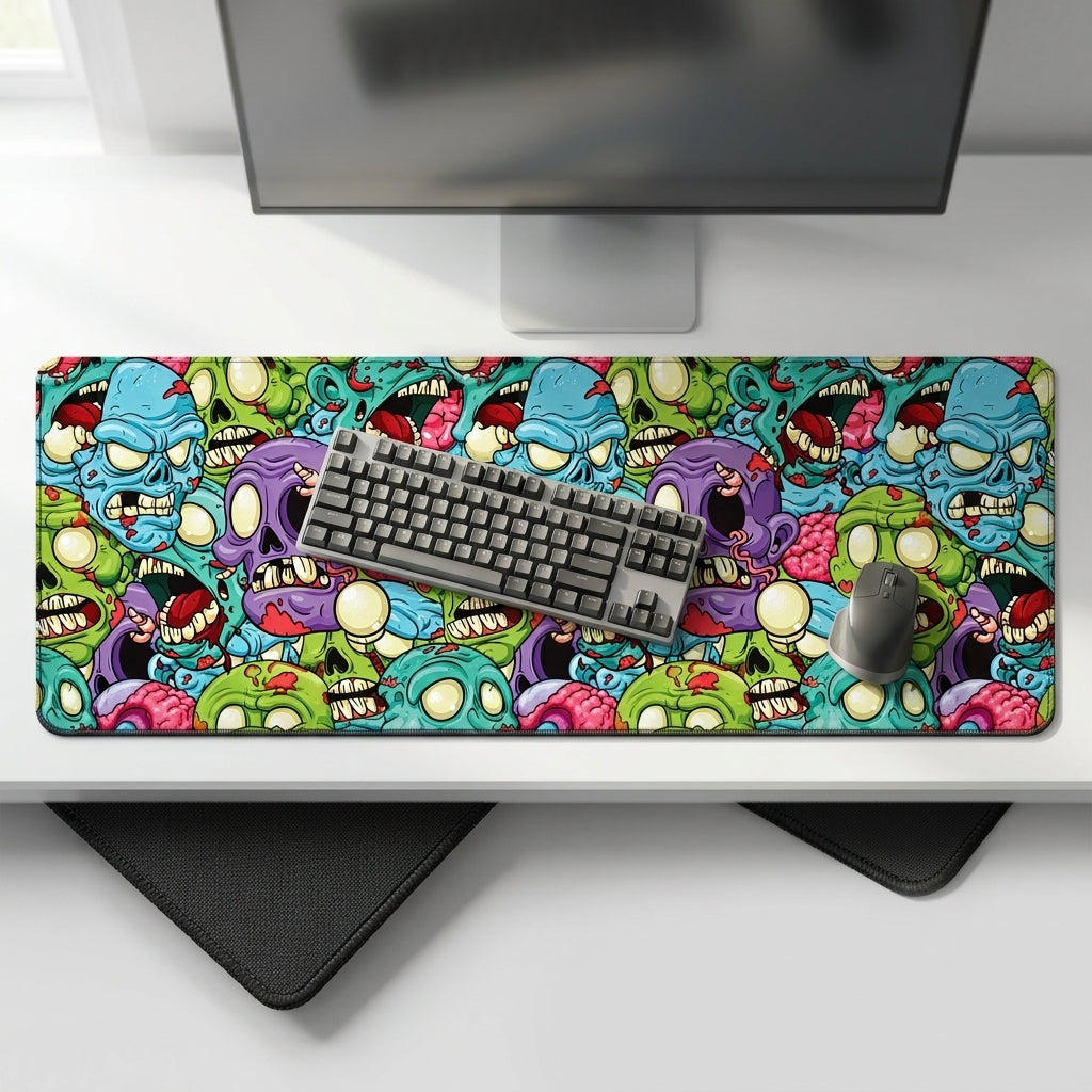 Screaming Zombies Gaming Desk Mat Mouse Pad