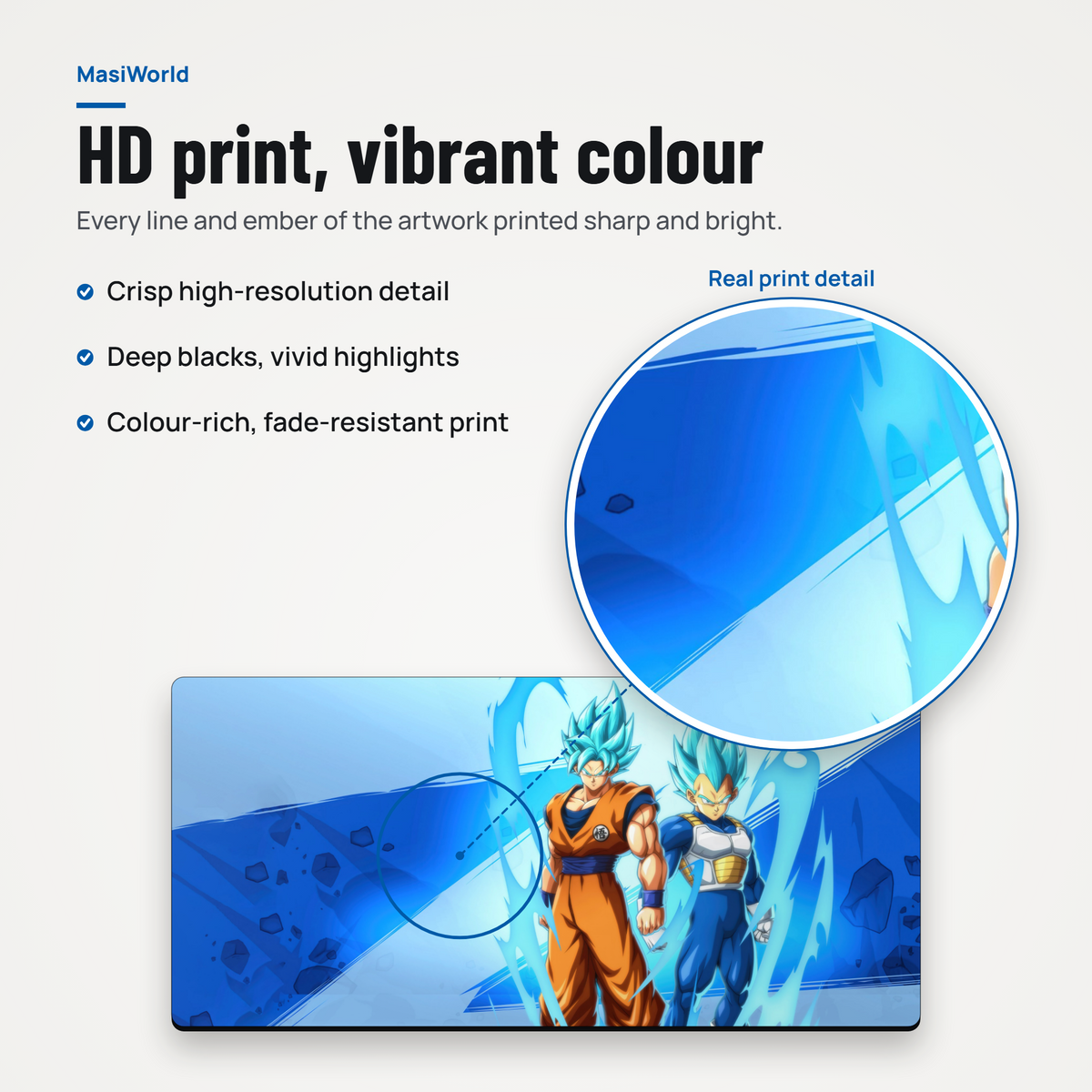 Blue Energy Duo Gaming Desk Mat Mouse Pad
