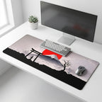 Crimson Horizon Desk Mat Mouse Pad