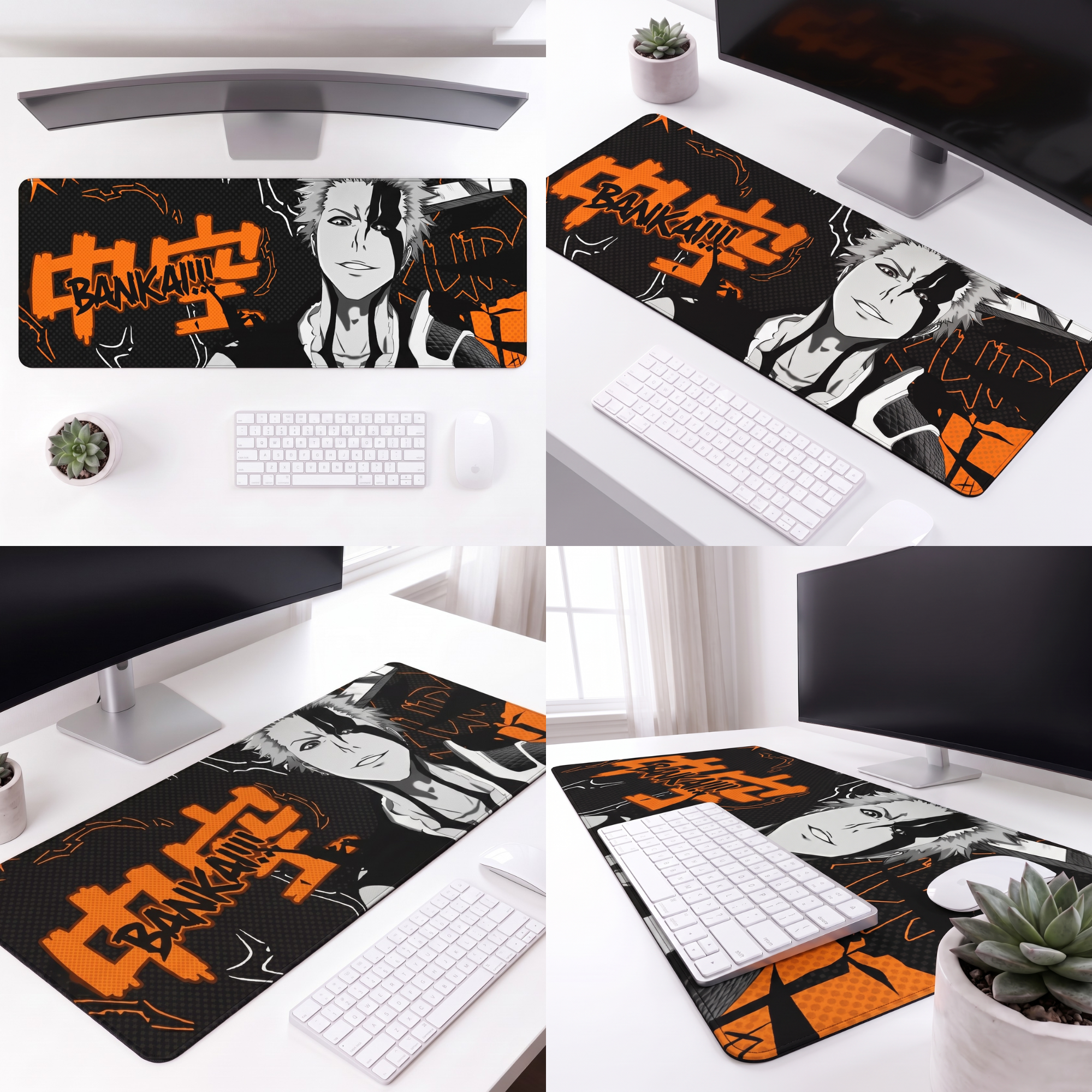 Obsidian Ember Desk Mat Mouse Pad