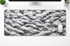 Monochrome Cloudwave Desk Mat Mouse Pad