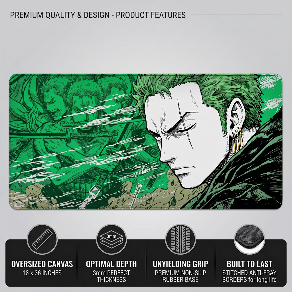 Emerald Warrior Desk Mat Mouse Pad