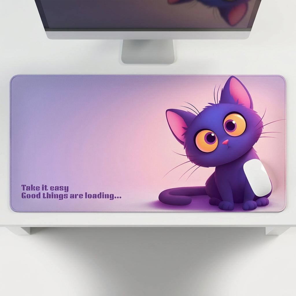 Good Things Loading Desk Mat Mouse Pad