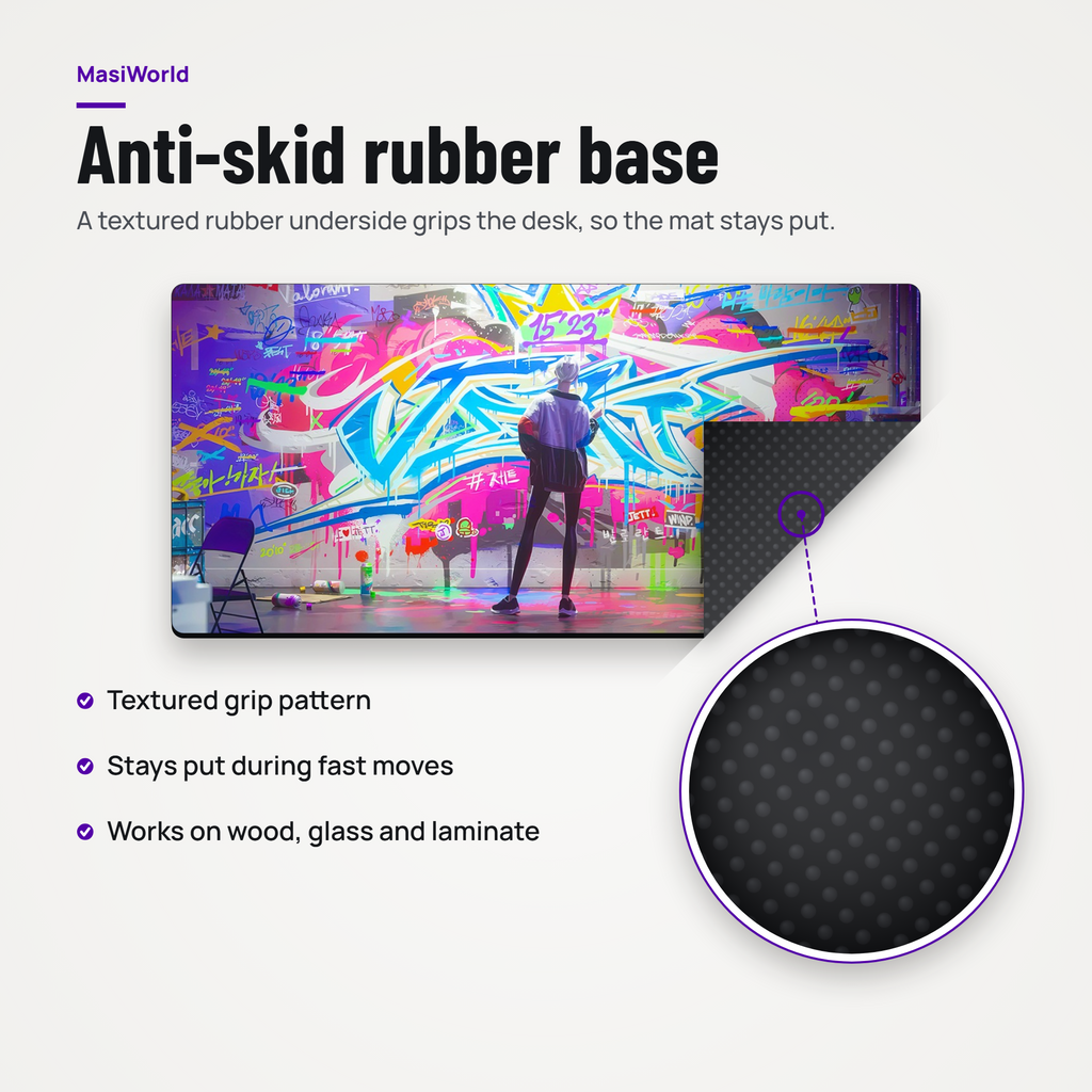 Urban Graffiti Artist Desk Mat Mouse Pad