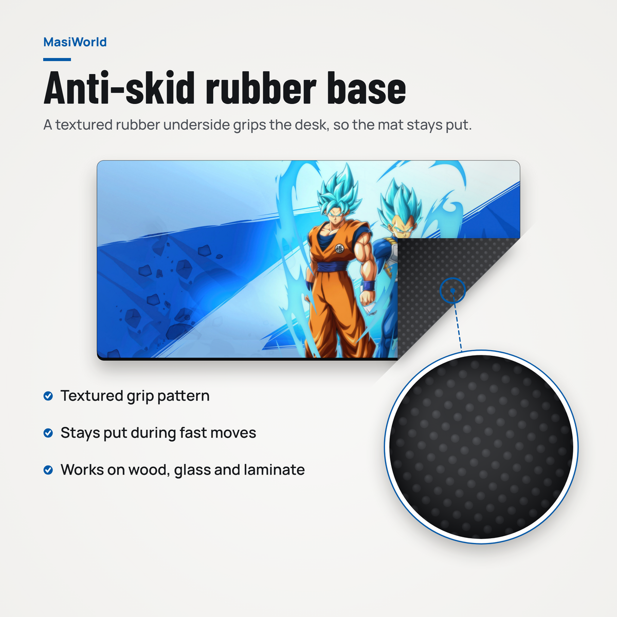 Blue Energy Duo Gaming Desk Mat Mouse Pad