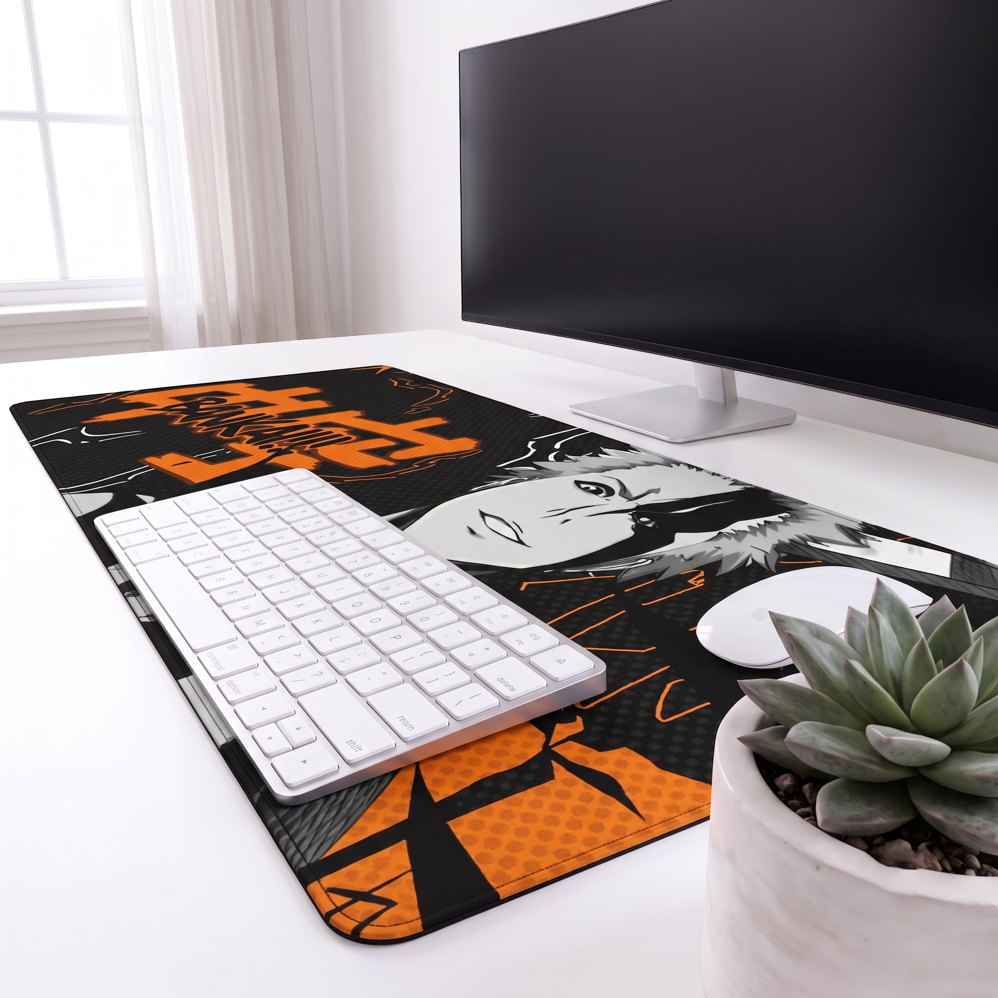 Obsidian Ember Desk Mat Mouse Pad