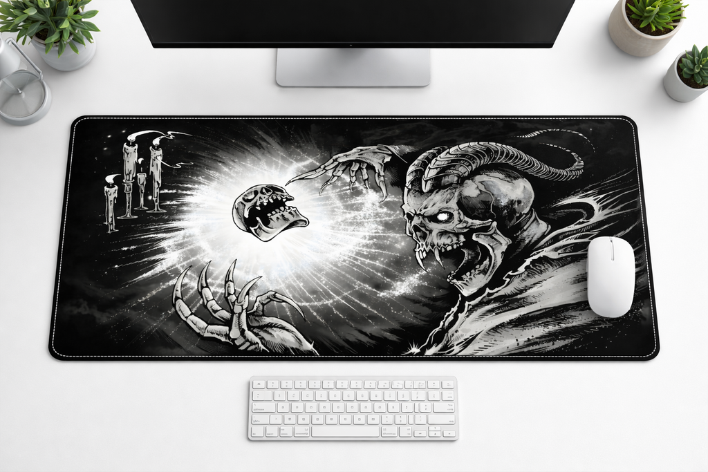 Eternal Abyss - Dark Skull Desk Mat Mouse Pad