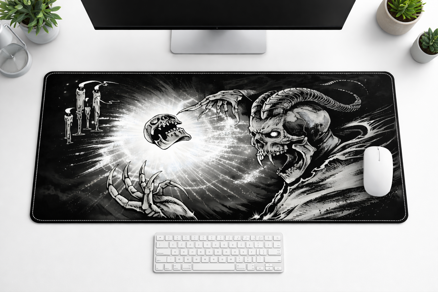 Eternal Abyss - Dark Skull Desk Mat Mouse Pad