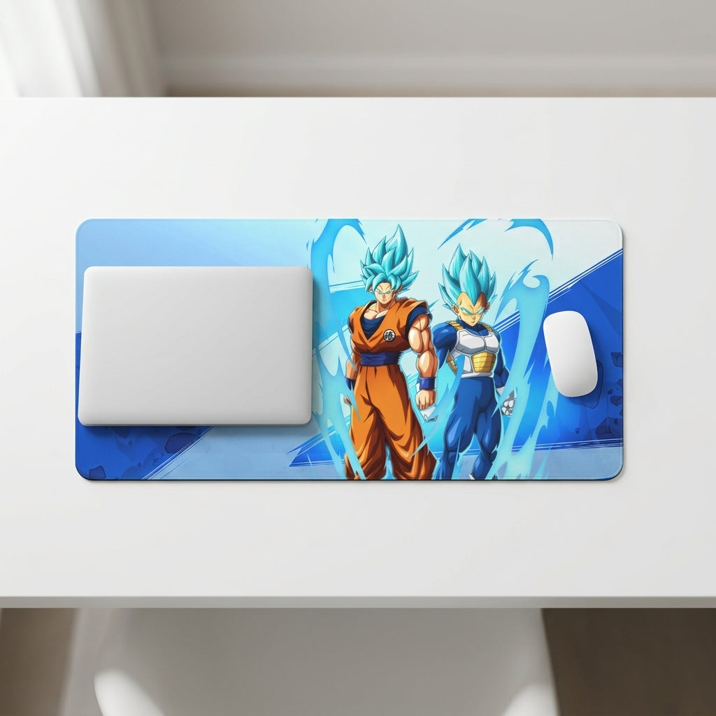 Blue Energy Duo Gaming Desk Mat Mouse Pad