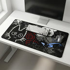 Midnight Doodle Chaos Desk Mat Mouse Pad