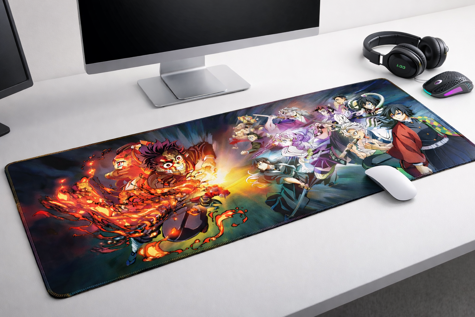 Epic Anime Battle Desk Mat Mouse Pad