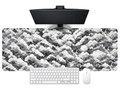 Monochrome Cloudwave Desk Mat Mouse Pad