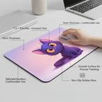 Cute Purple Cat Premium Mouse Pad