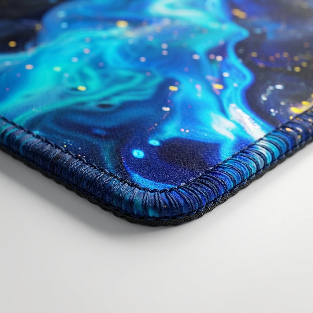 Cosmic Blue Flow Desk Mat Mouse Pad