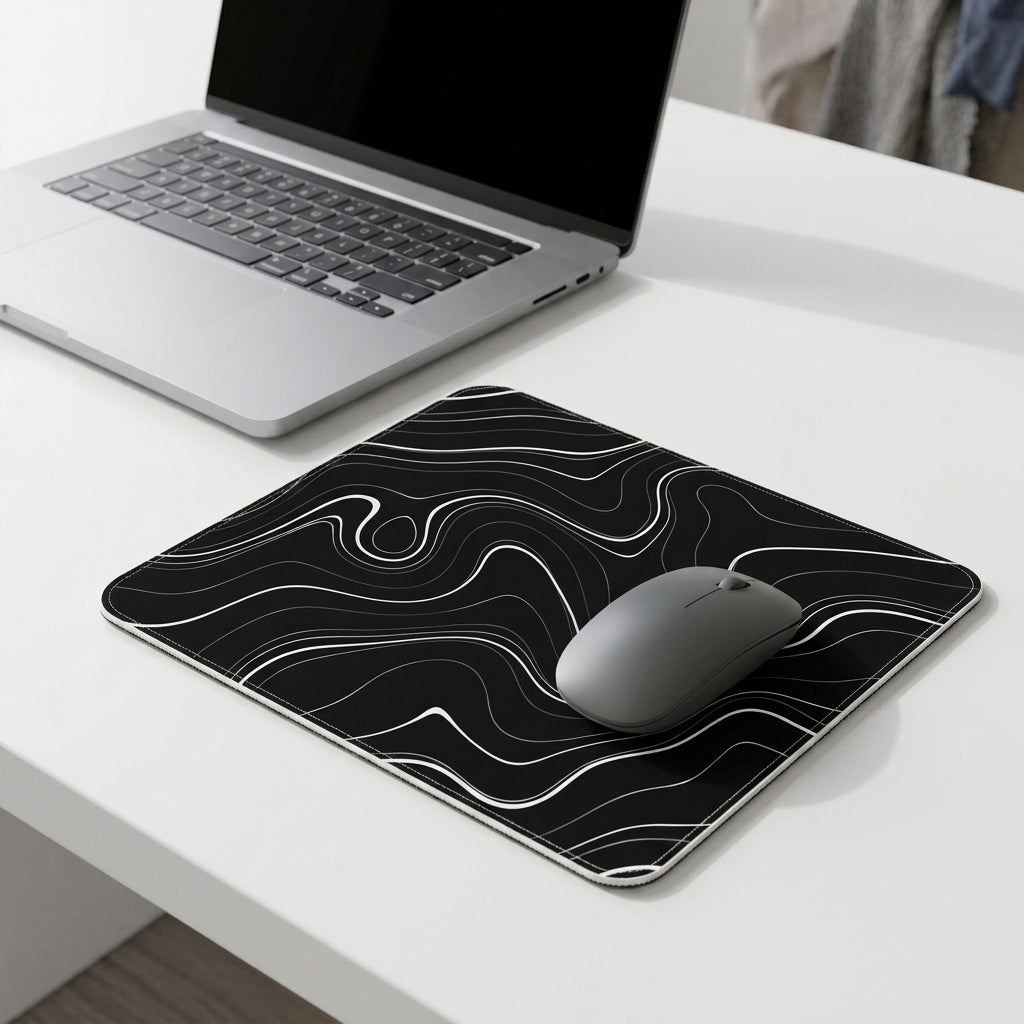 Premium Wavy Line Mouse Pad