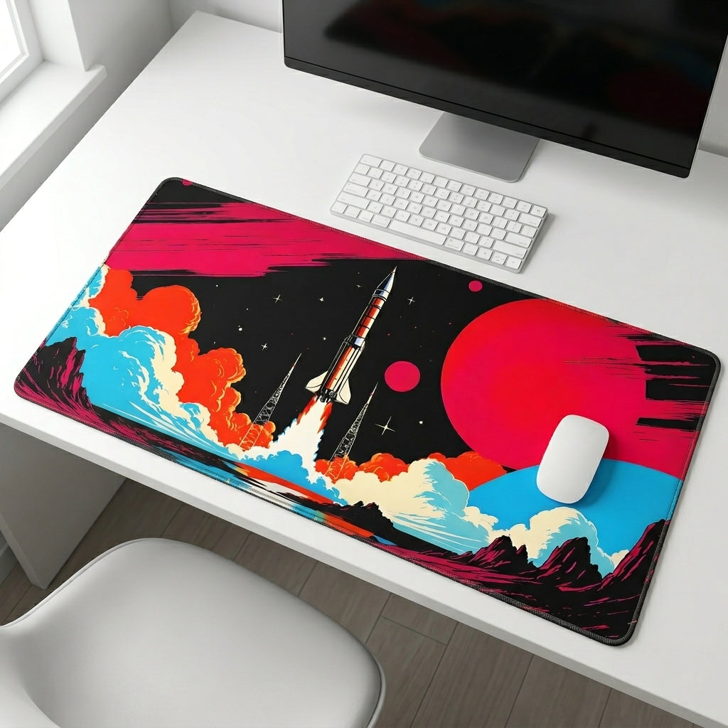 Rocket Launch Desk Mat Mouse Pad